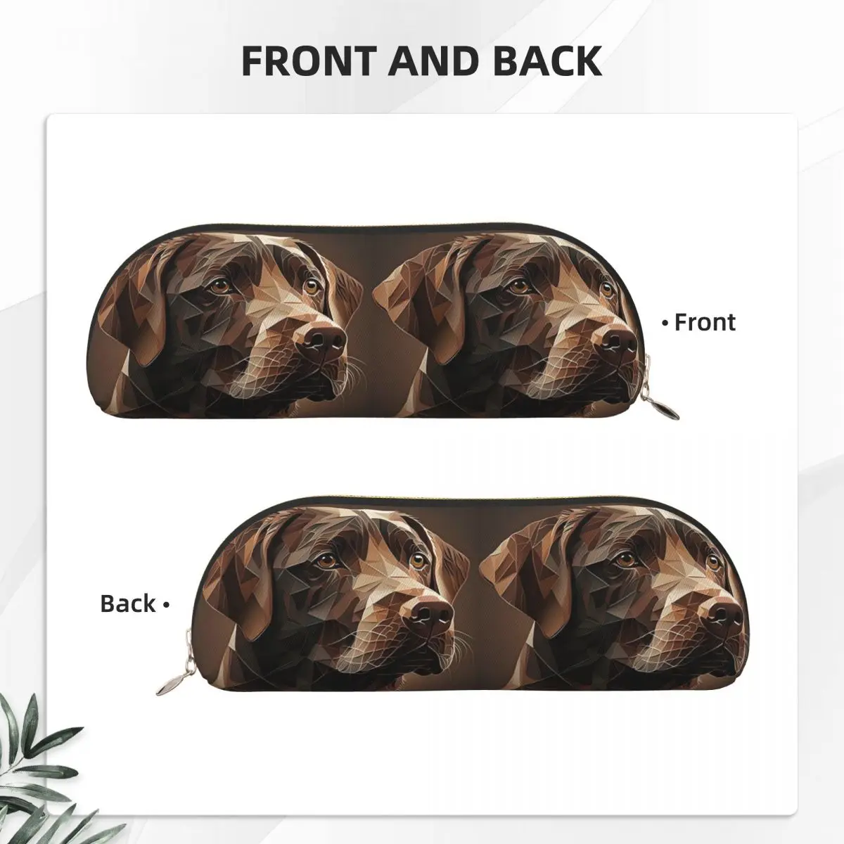 기하학 초코 초콜릿 래브라도 아트웍 연필 케이스 펜 홀더 보관 문구 용품 펜 박스 학생용 연필 가방