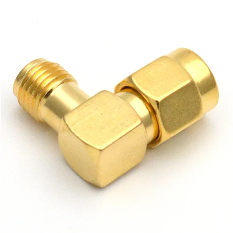90 Degree Right Angle SMA Male To Female Adapter Gold Plated RF Coax Connector