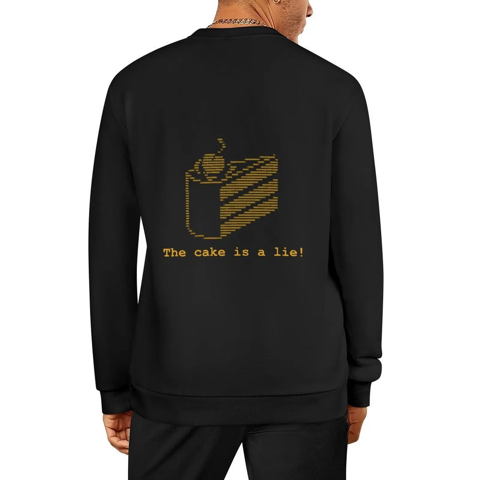 

The cake is a lie! (fanart) Pullover autumn jacket men winter clothes men's winter sweater blouse anime sweatshirt