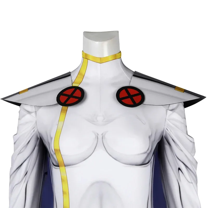 25COSZentai X 97 Storm Ororo Munroe أزياء تنكرية للنساء بدلة أنيمي بذلة عباءة بدلة لعب الأدوار لحفلات الهالوين