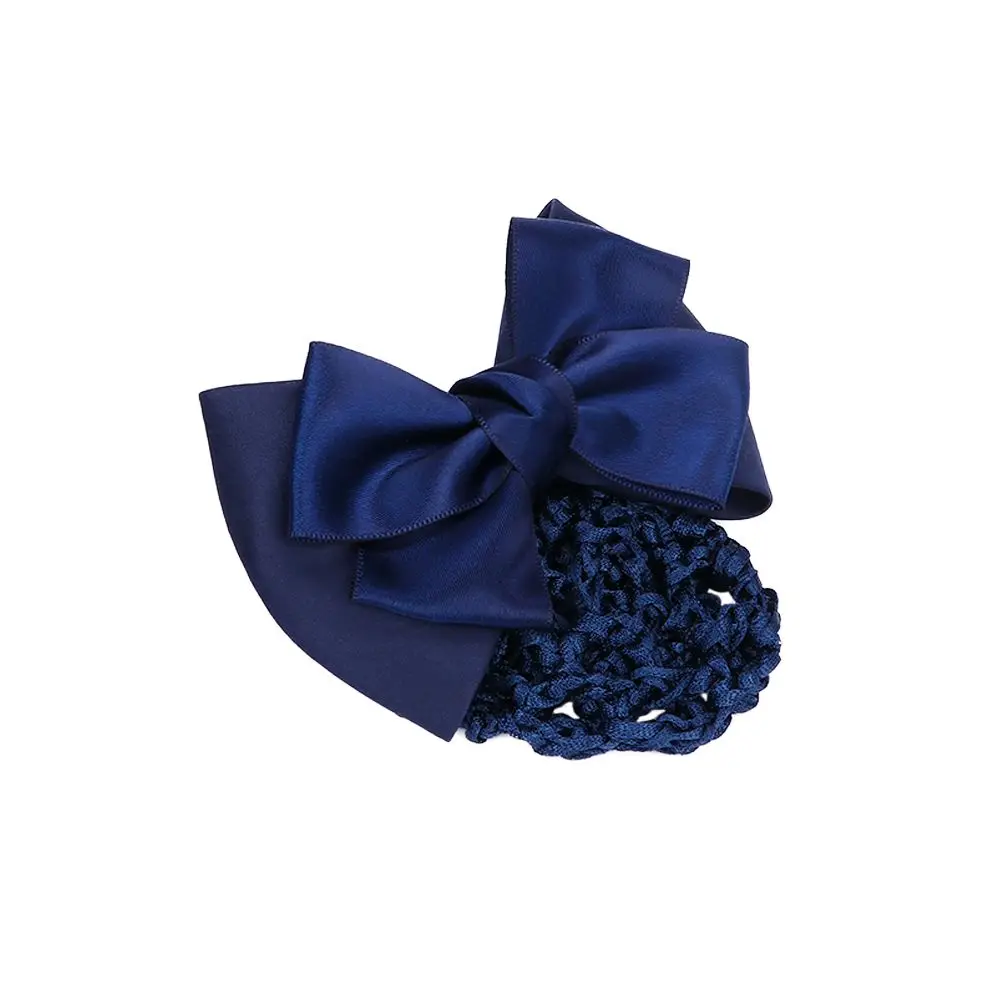 1Pc Bow Barrette Hair Clip Cover Lady Hair Accessories Hairpins Net Bun Snood Satin Bowknot