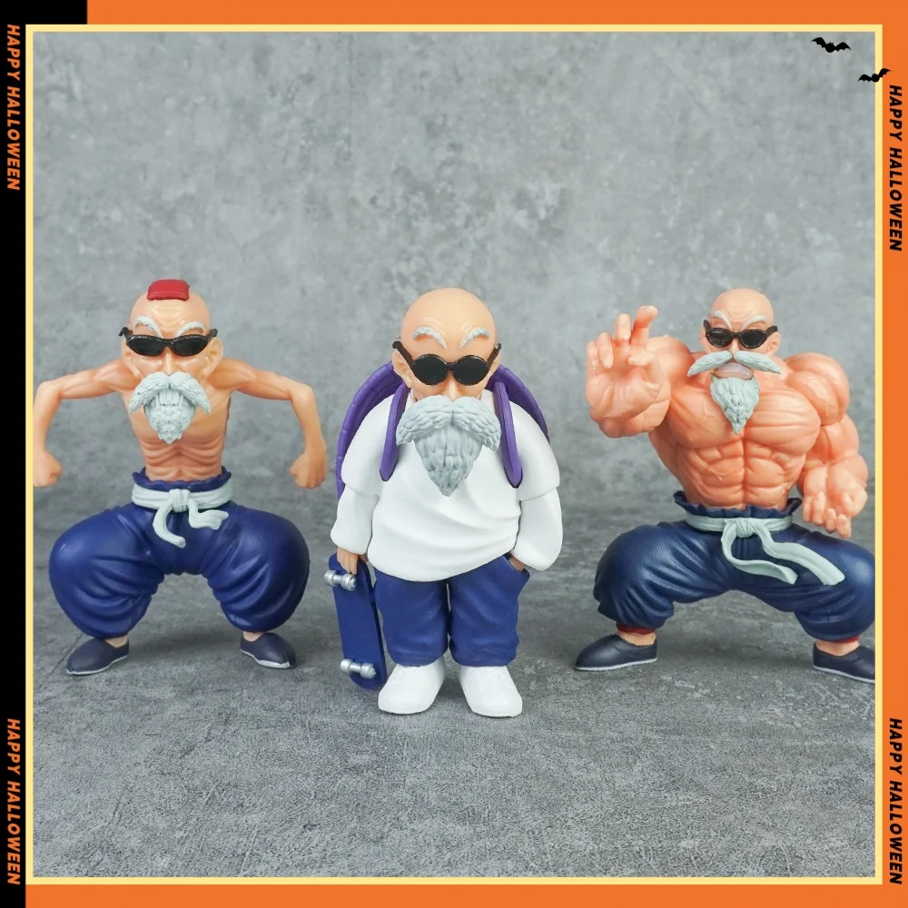 10cm Anime Dragon Ball Z Master Roshi GK Figurine PVC Statue Model Figures Doll Car Decoration Collectible Desk Ornament Toy