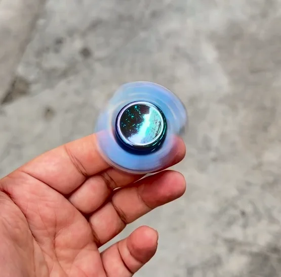 Used EDC X Ice Crystal Zircuti Sand Dune Mini fidget spinner metal decompression toy