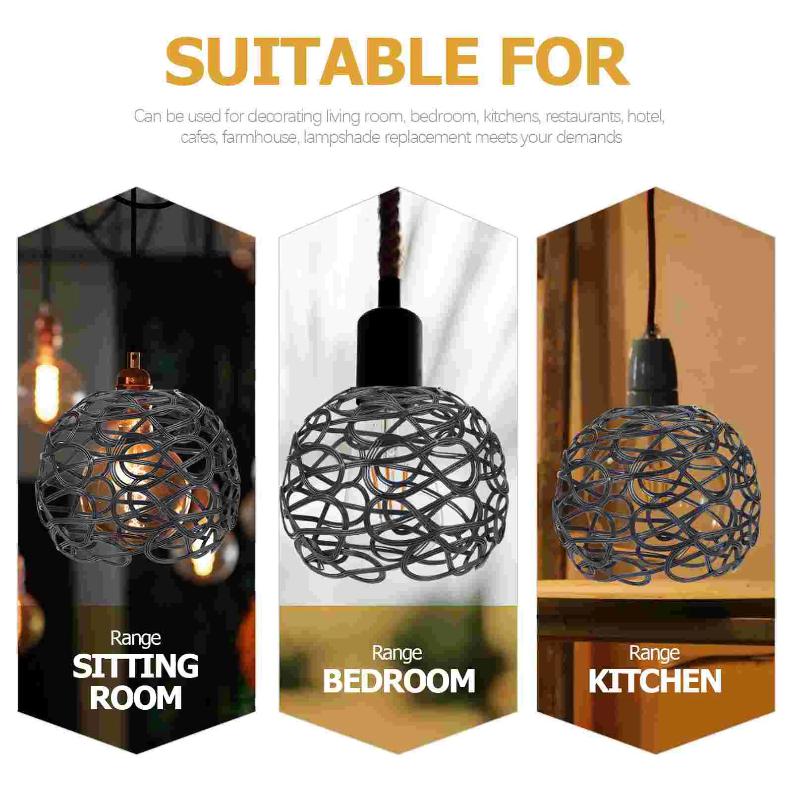 Lampshade Decorative Shades Replacement Pendant Chandelier Black Light Covers Hanging