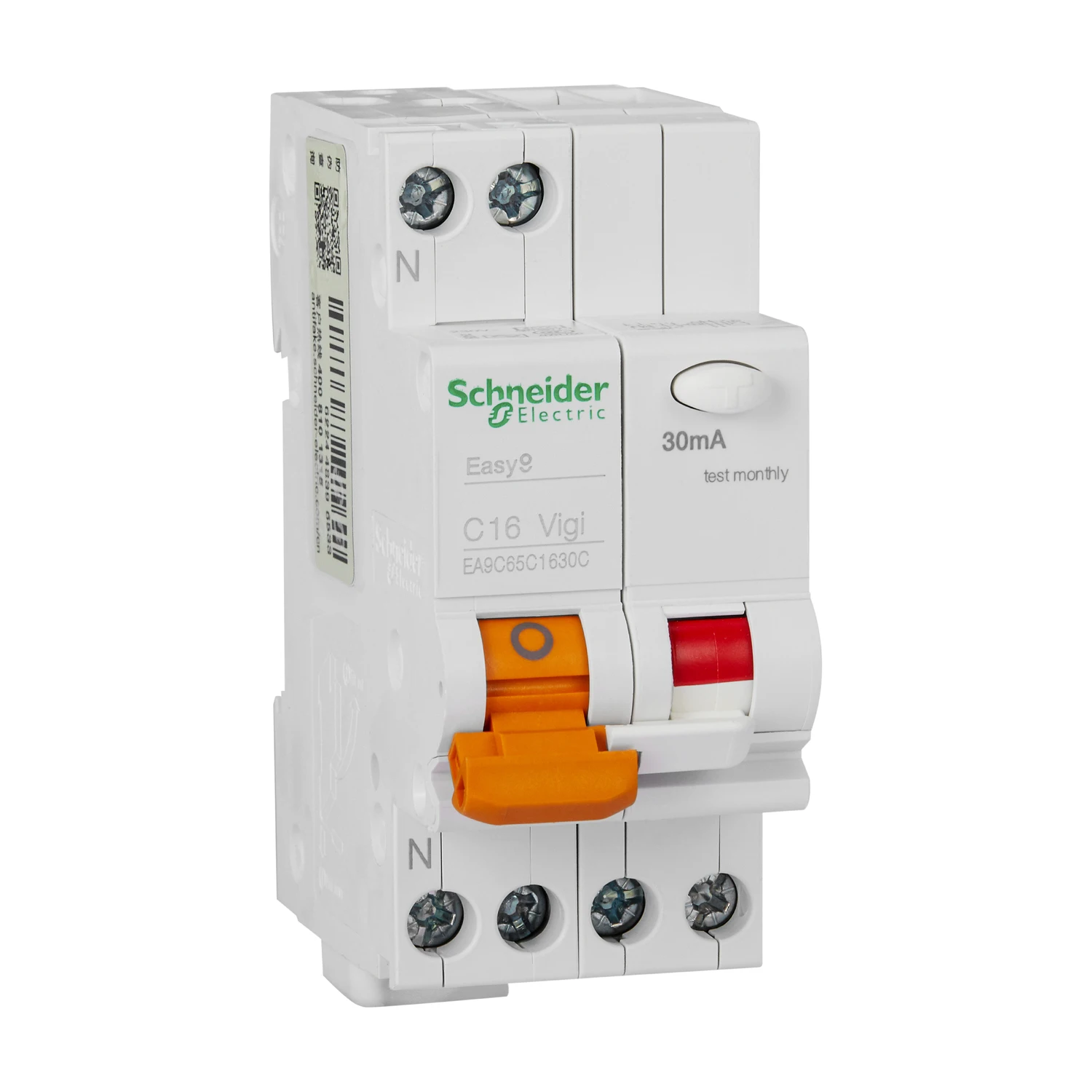 Schneider MGNEA9C45C1630CA EA9C45 RCBO 1P+N C16A 30mA A