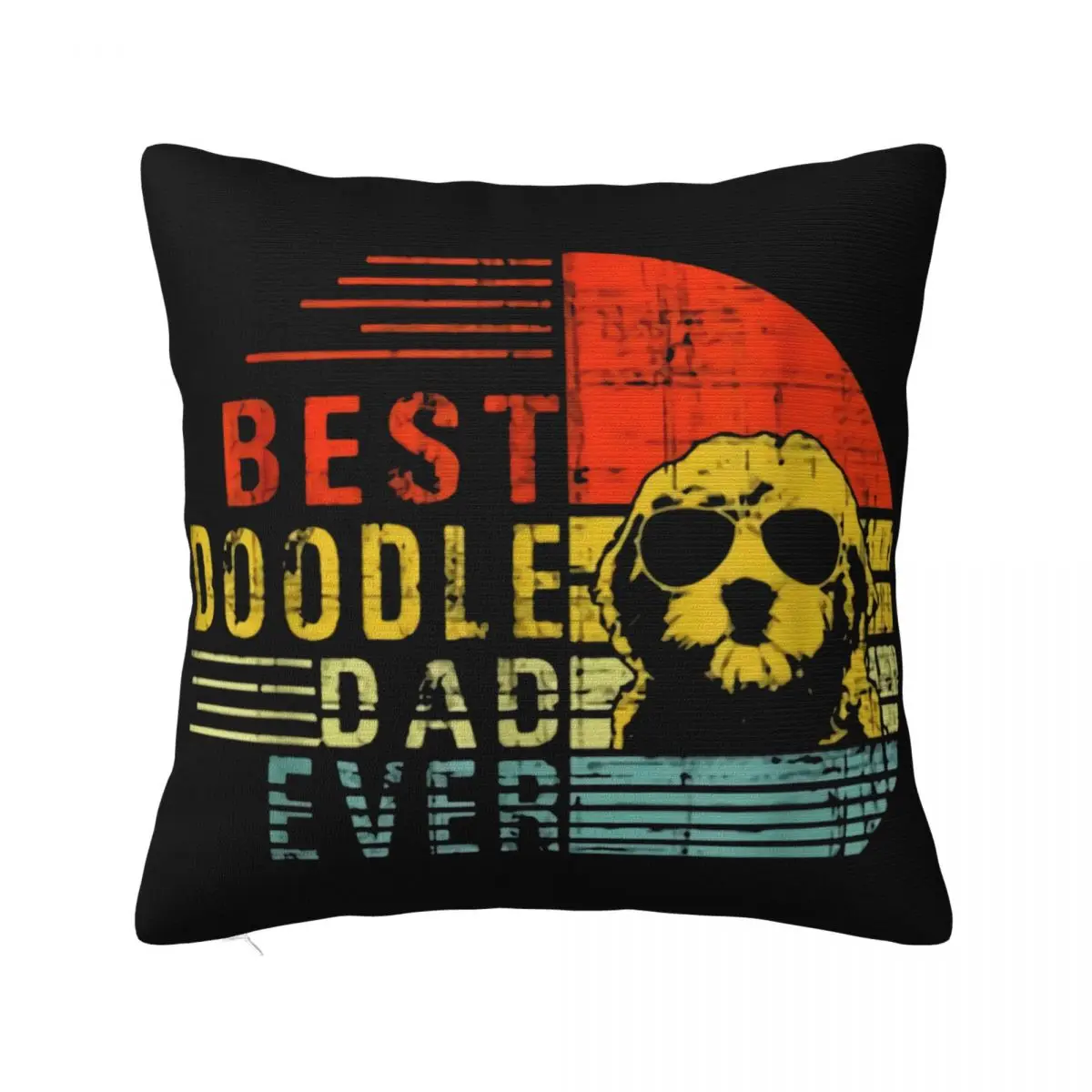 Mens Best Doodle Baseball Dad Ever Hats Goldendoodle Fathers Day Hats Formal Pillow Case