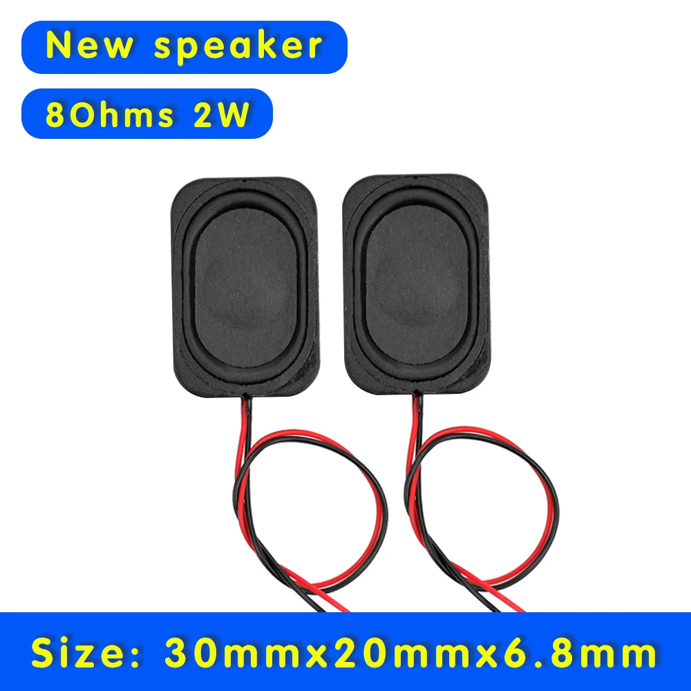 2Pcs Mini Portable Audio Speakers Unit 3020 8 Ohm 2W TV LED Cavity Sound Speaker DIY Home Theater Music Loudspeaker