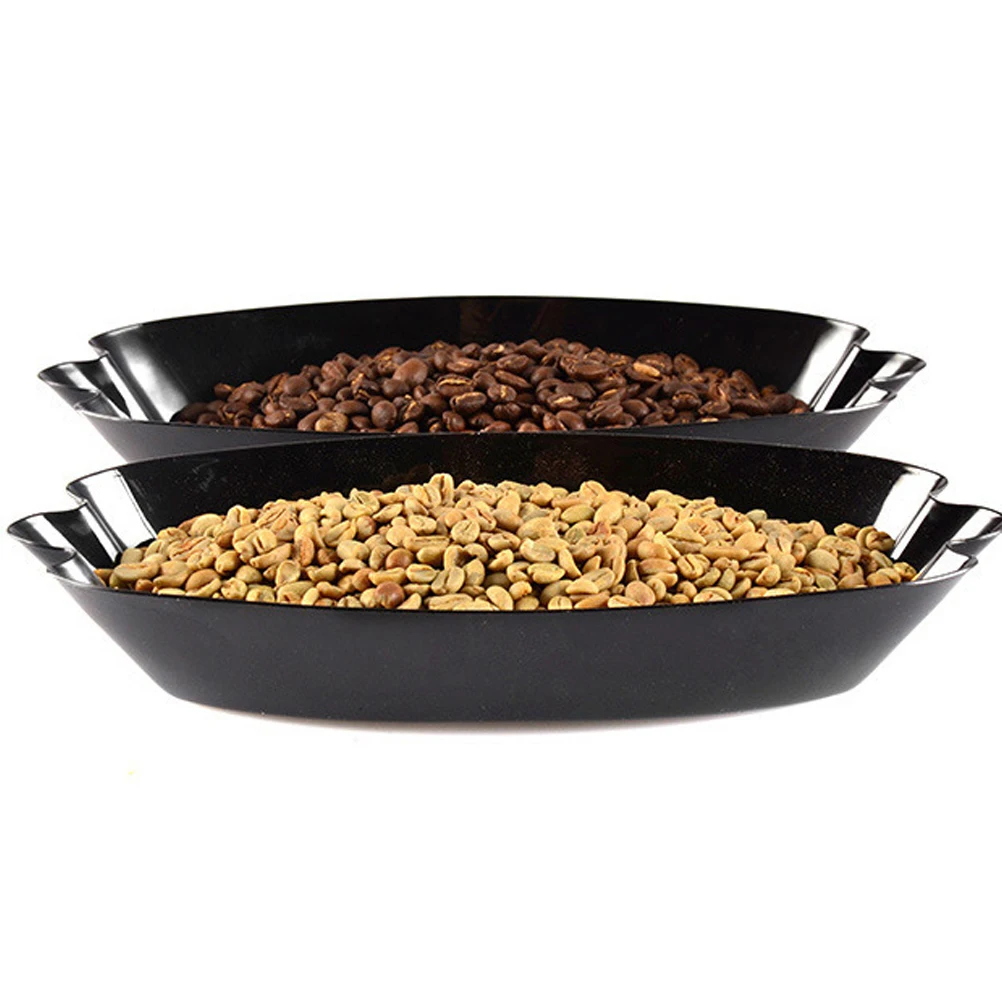 

2pcs Coffee Bean Display Tray Reusable Plastic Plate Stable Slope Design Lightweight Compact Size Storage Dish Pod Machine