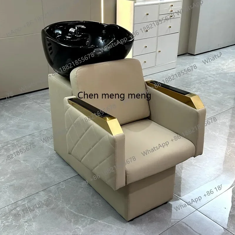 A6239 Half-reclining shampoo bed Beauty barber shop Flat-reclining shampoo chair Massage flush bed
