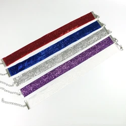 Shiny Christmas Velvet Chokers Necklaces for Women Girls Multicolor Wide Vintage Retro Collar Necklace Gothic Fashion Jewelry