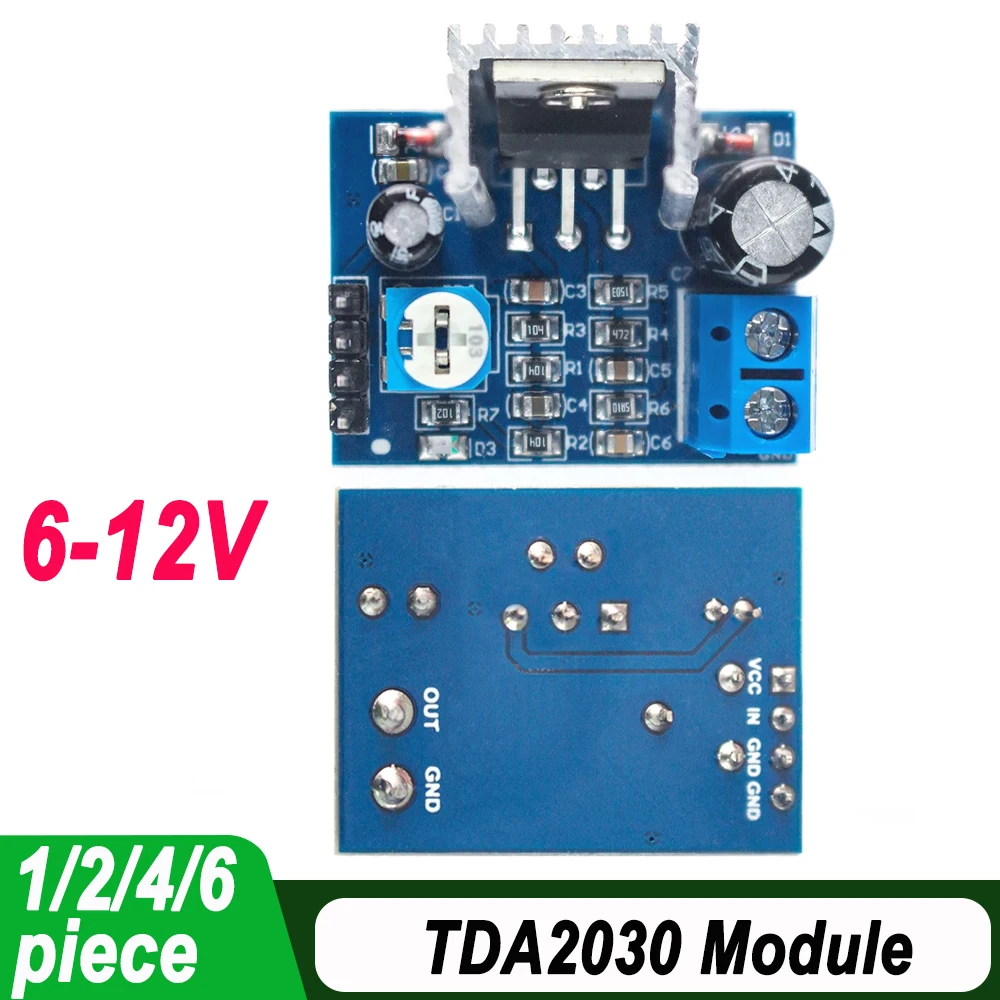 1/2/4/6PCS 6-12V TDA2030 Modulo di Alimentazione TDA2030 Modulo Scheda Amplificatore Audio TDA2030A 6-12V Singolo
