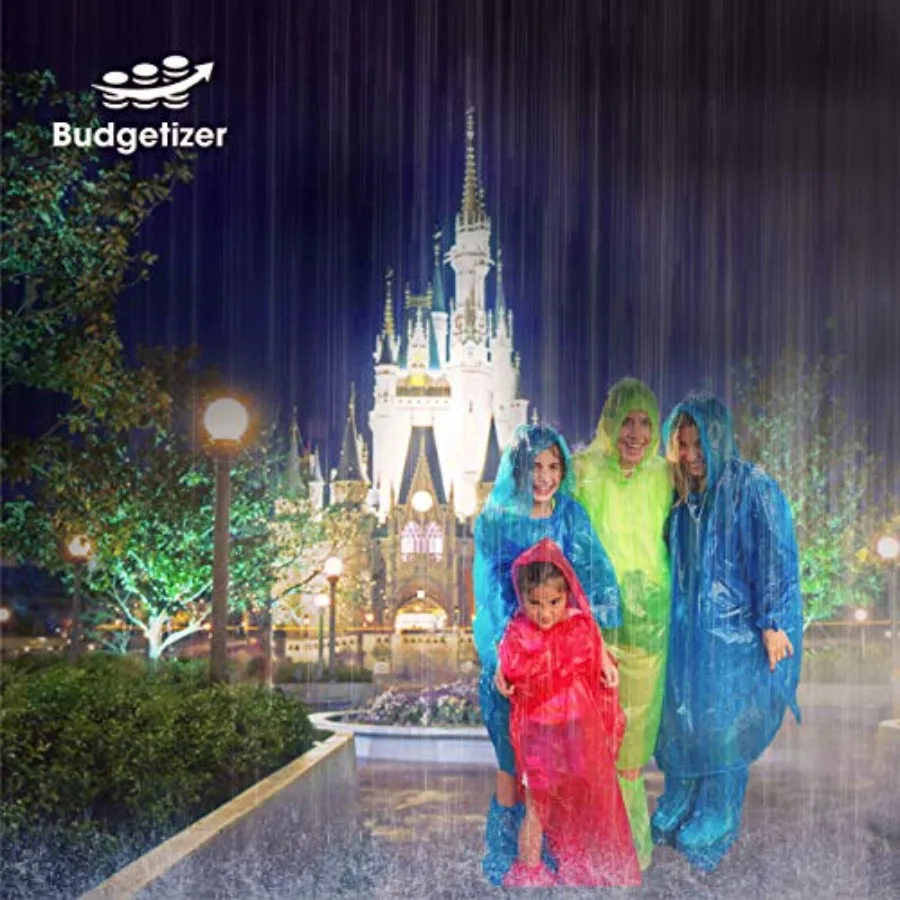 Rain Ponchos Family Pack Extra Thick Shoe Covers Included 4 and