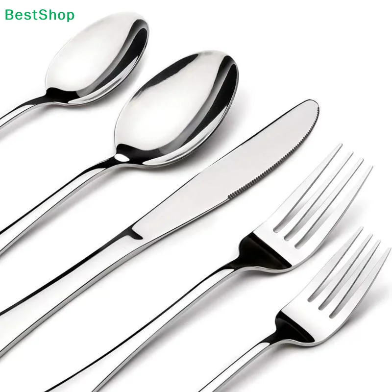 1/3/5 PCS Stainless Steel Flatware Cutlery Set Mirror Finish Rust Proof For Home Restaurant Dining Daily Use view 5