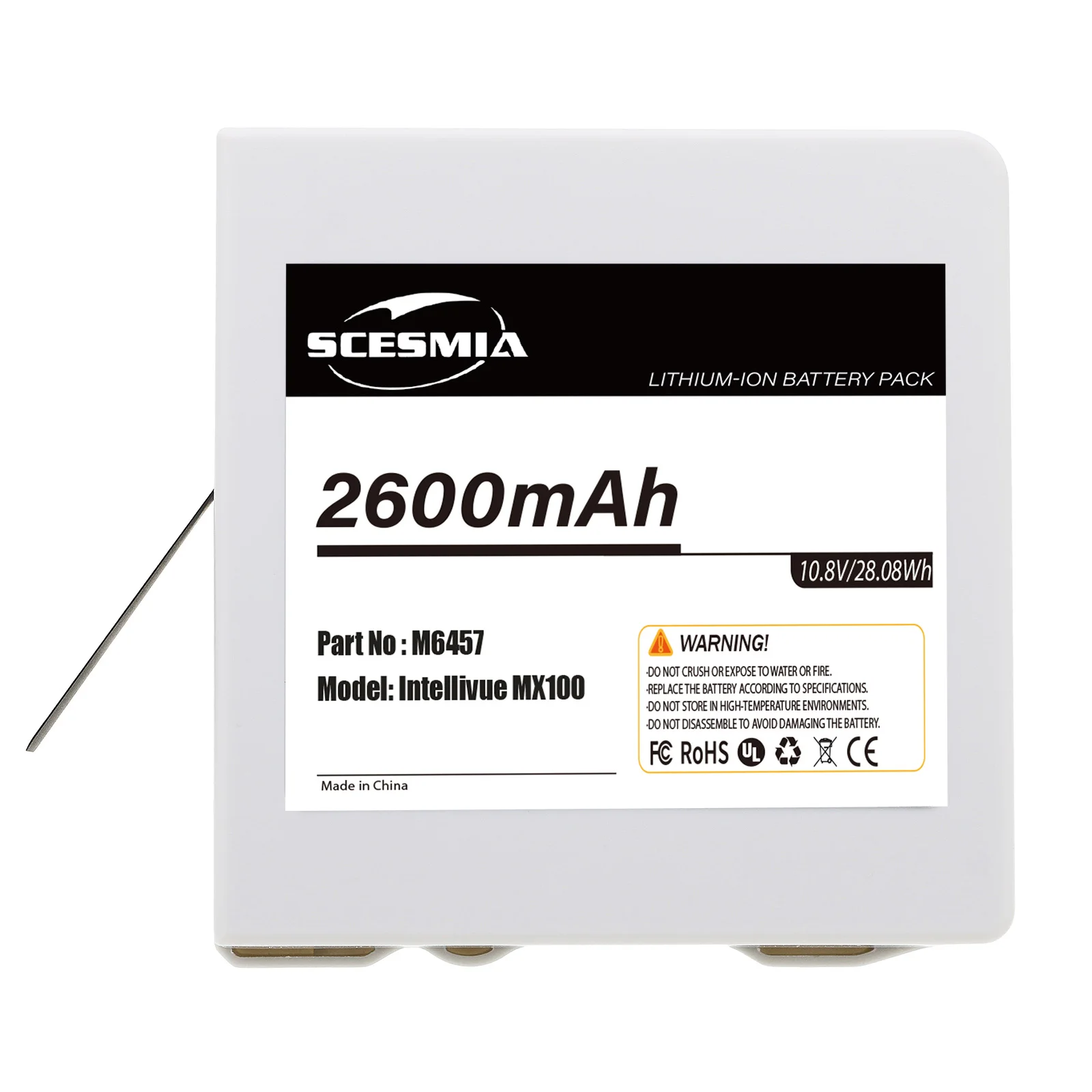 

10.8V 2600mAh Medical Battery M6457 989803196521 for Philips Moniteur Intellivue X3 MX100 Monitor 867030 867033 X30+TOOL