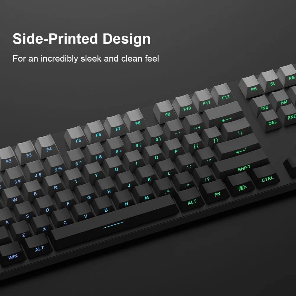 PBT Keycaps Side Print Keycap Set 133Keys Double Shot Shine Through Custom Keycaps Cherry Profile For Mechanical Keyboard Keycap