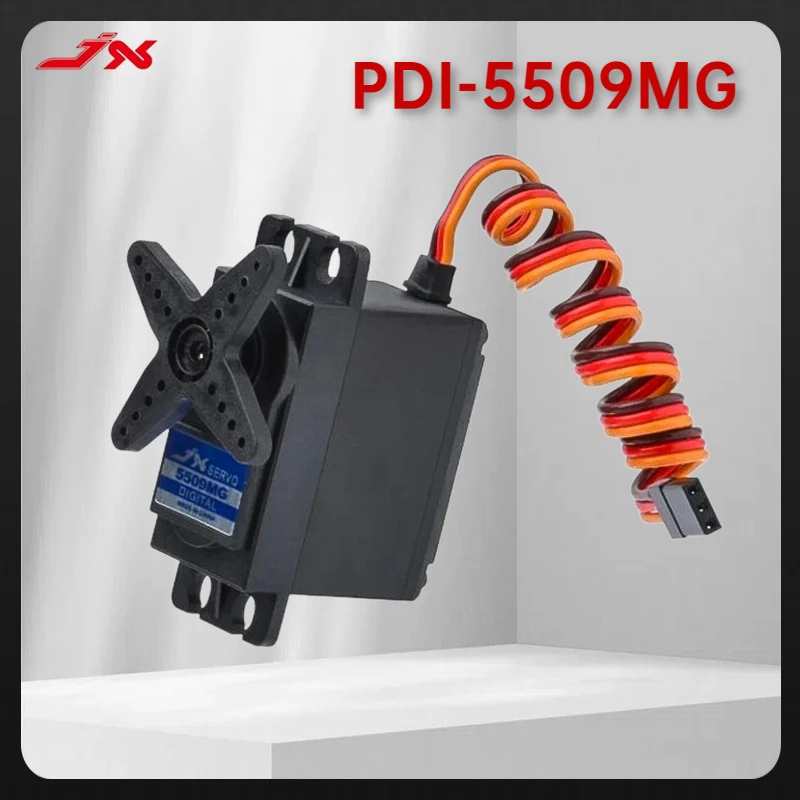 JX Servo PDI-5509MG أجهزة رقمية - 9.6 كجم @ 6.0 فولت 0.17 ثانية/60 ° ، 55.6 جرام ميتال جير 4.8-6.0 فولت JR موصل أجزاء RC