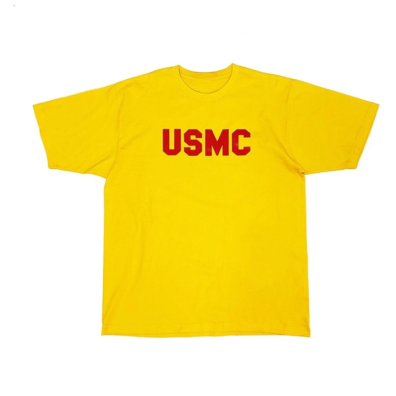 USMC Physical Training Printed Loose Large-Sized Short-Sleeved Casual Military Fan Cotton T-Shirt