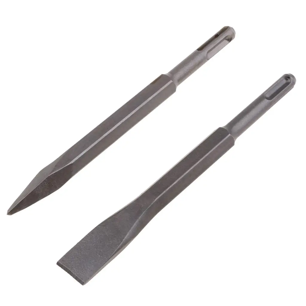 

Долото с круглой ручкой 14 x 150 мм и плоское долото для электрического молотка