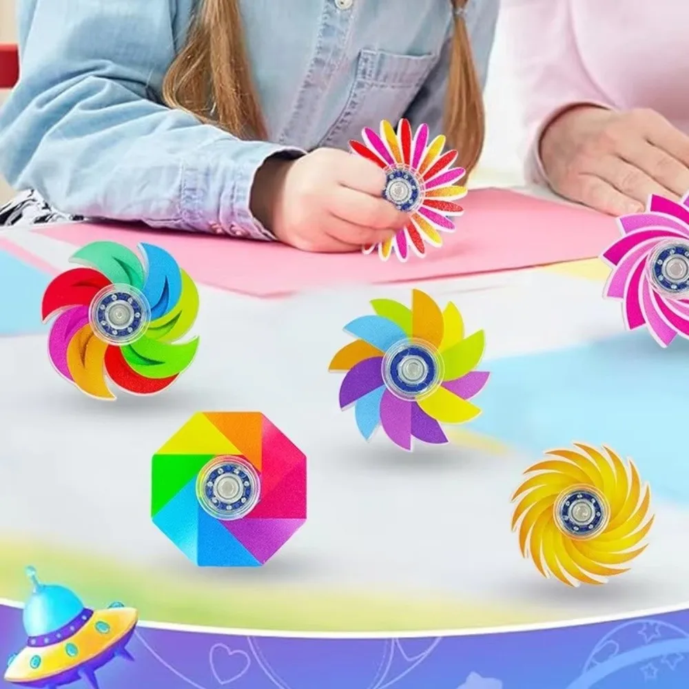 5-20Pcs Mini Ranbow Fidget Spinner Stress Relief Party Favor Acrylic Goodie Bag Filler Home Festival Game Classroom Prize