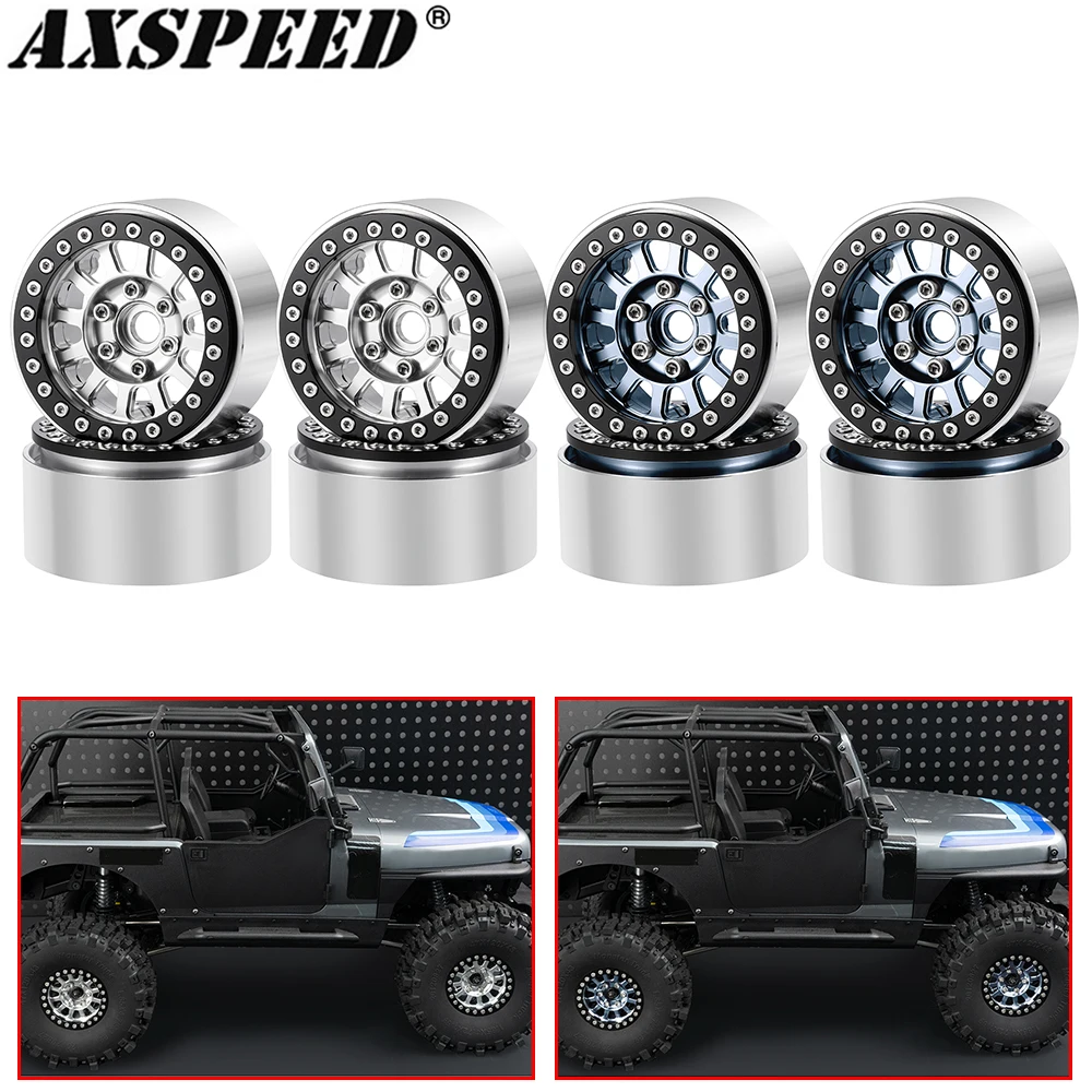 

AXSPEED 4 шт. 1,9-дюймовые ступицы колес с бисером для 1/10 RC гусеничного автомобиля Axial SCX10 CC01 TRX4 TRX6 Wraith D90, обновленные детали