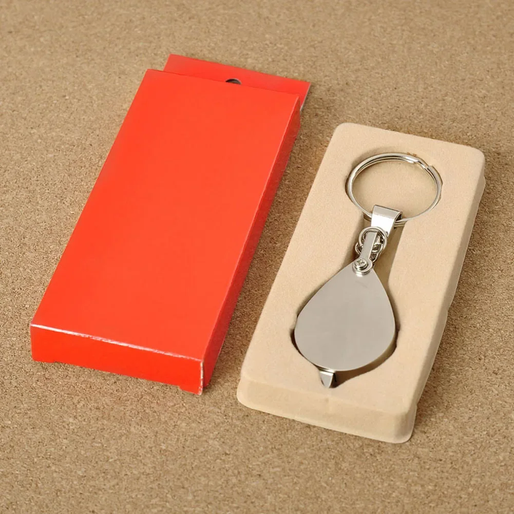 High Quality 8X Folding Key Ring Glass Magnifier with Key Chain Waterproof Daily Magnifying Pocket Tool