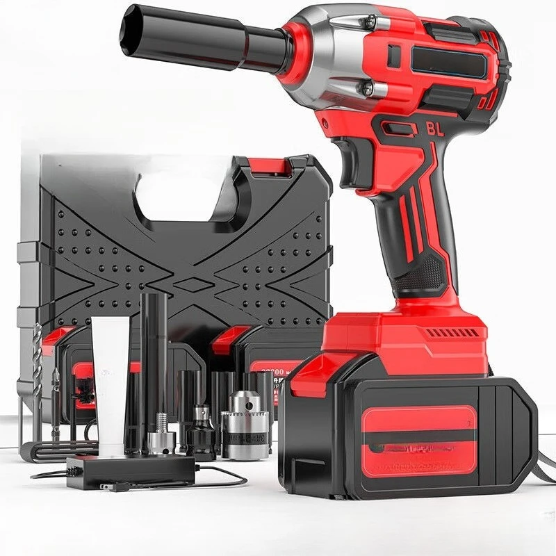 

Lithium battery wrench Charging impact wrench Shelf Sleeve Air cannon Auto repair kit Power tools