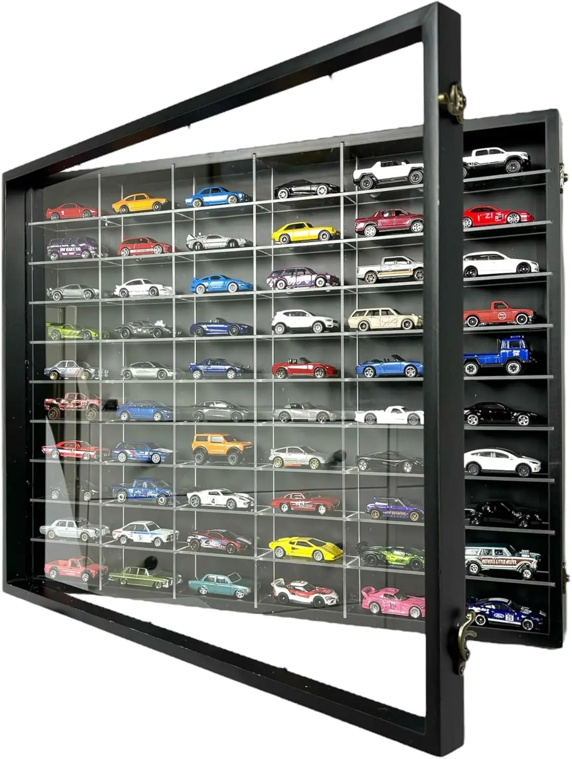 

SpaceApe Wall Mount Display Case for Hot Wheels, with Dust Resistant Door, Acrylic Shelves, 1/64 Scale Diecast Model Cars