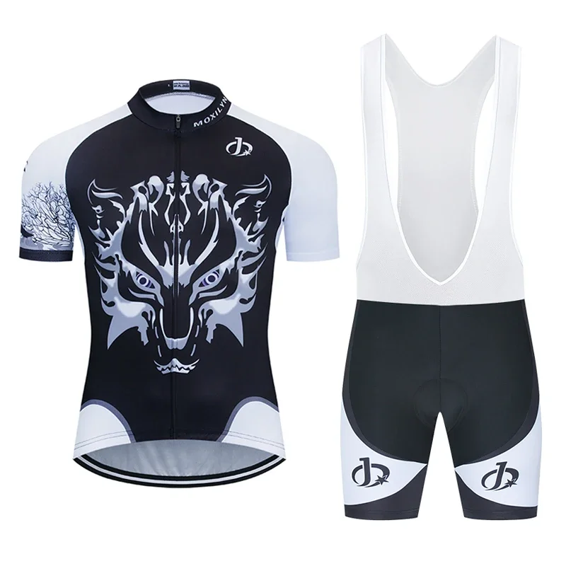 Moxilyn 2024 Mens Black Cycling Clothing MTB uniform Bike Wear Cycling Jersey Short Set Ropa Ciclismo Maillot Culotte