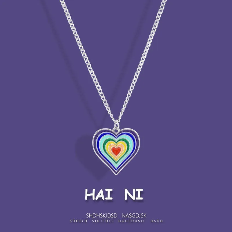   Cuentas con forma de corazón, Hip Hop, Nelace para niñas, escuela, Campus, lindo, dulce, accesorios de joyería transfronteriza