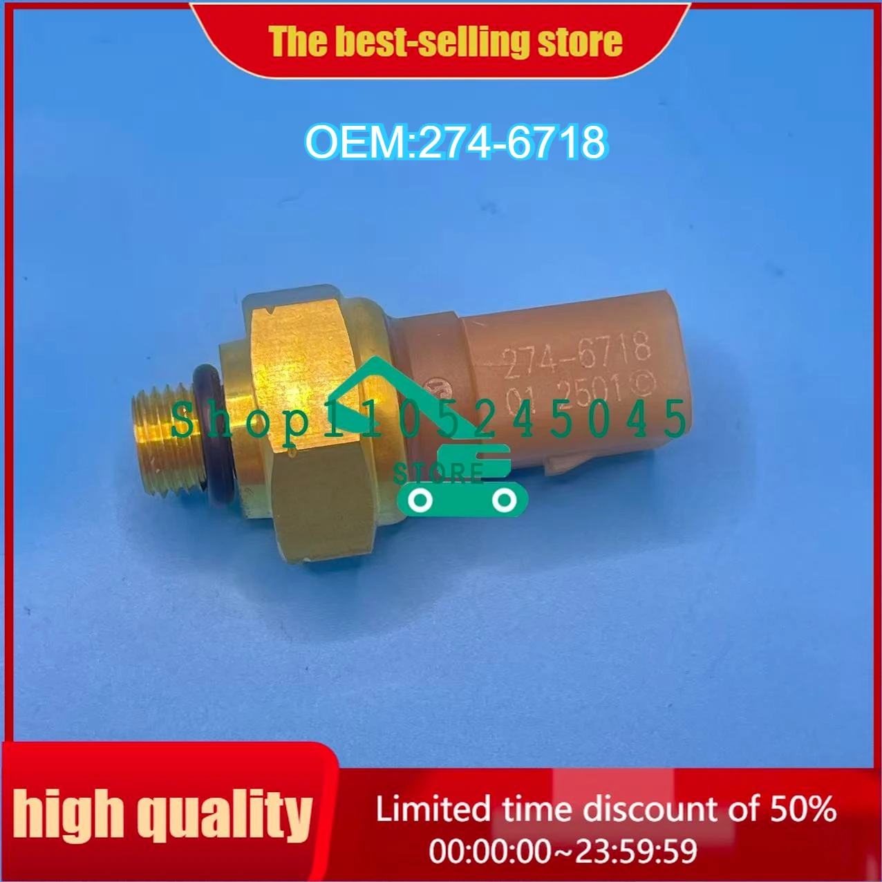 

Датчик давления масла в топливной рампе 274-6718 2746718, подходит для двигателя экскаватора 345C