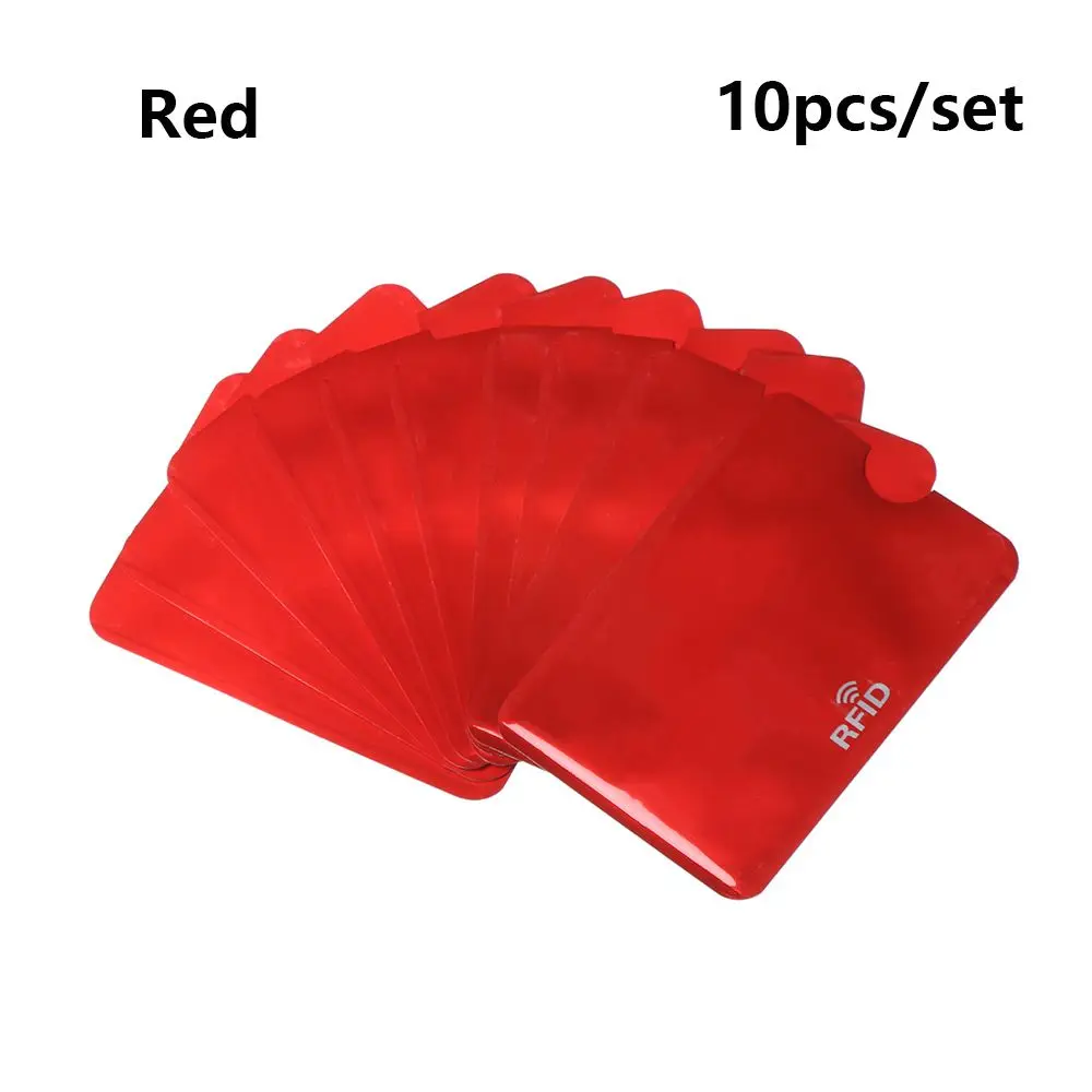 10PCS Safety Credit Cards Bank Protection Blocking Sleeve RFID Blocker Protect Case Cover Card Holder