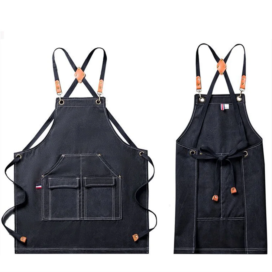 Fashion Thickening Apron Fashion Waterproof Apron For Man/Women Kitchen Apron For Grill Restaurant Work Uniform Gardening