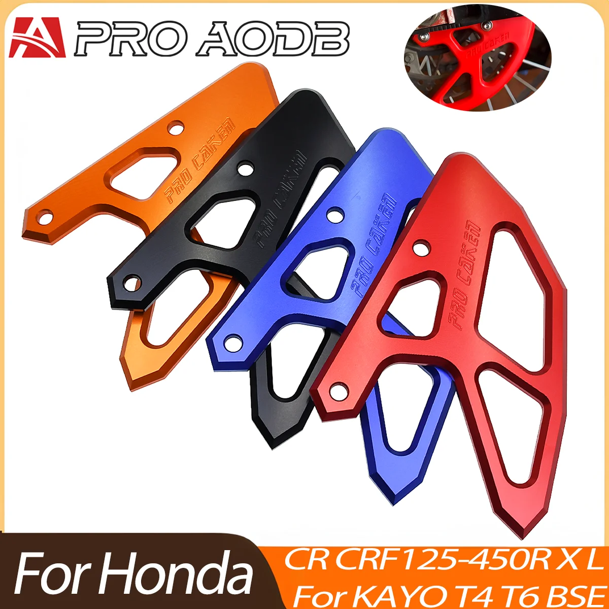 CNC Rear Brake Disc Protection Cover For Honda CR125R CR250R CRF250X 450X 250RX 450RX 250R 450RL Dirt Bike Motocross Accessories