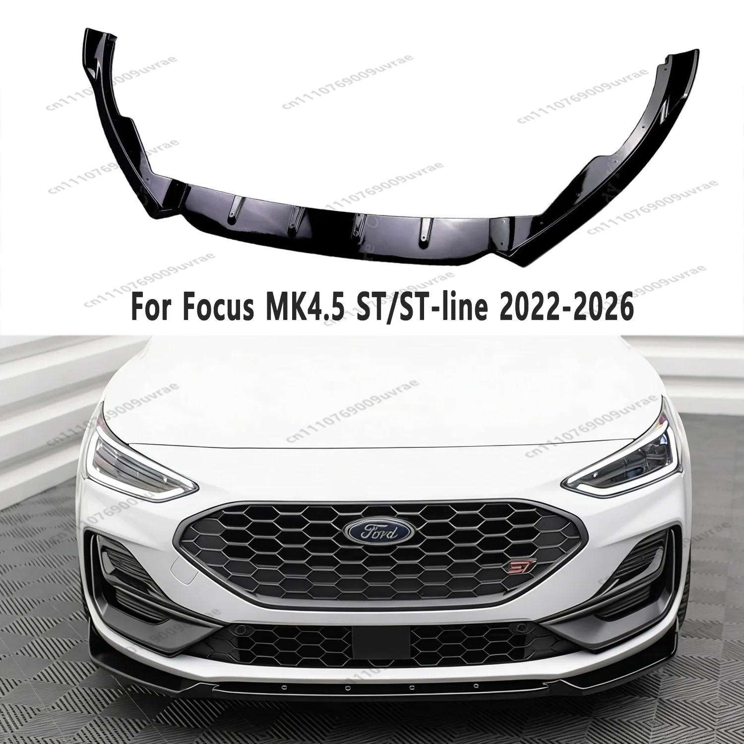 

Глянцевый черный сплиттер-диффузор Max Style для переднего бампера Ford Focus MK4.5 ST ST-line 2022-2026 (тюнинг для рестайлинга)