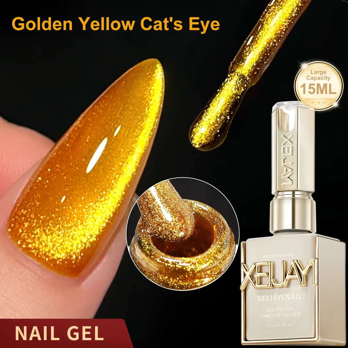 XEIJAYI 1 Stück 15ML Katzenauge Nagel-Gel-Lack Semi-Permanent Nail Art UV LED Hochpigmentierter Nagellack für Salon und DIY – Detail 4