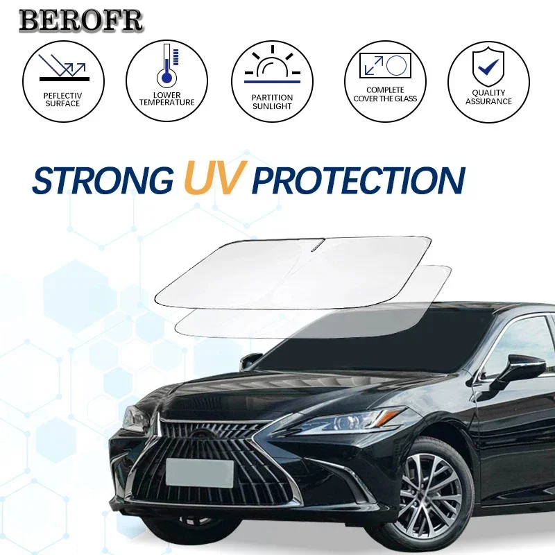 Windshield Sun Shade For Lexus ES 350 300H ES200 Sunshade Sun Visor Protector Foldable Blocks UV Rays Keep Car Cooler