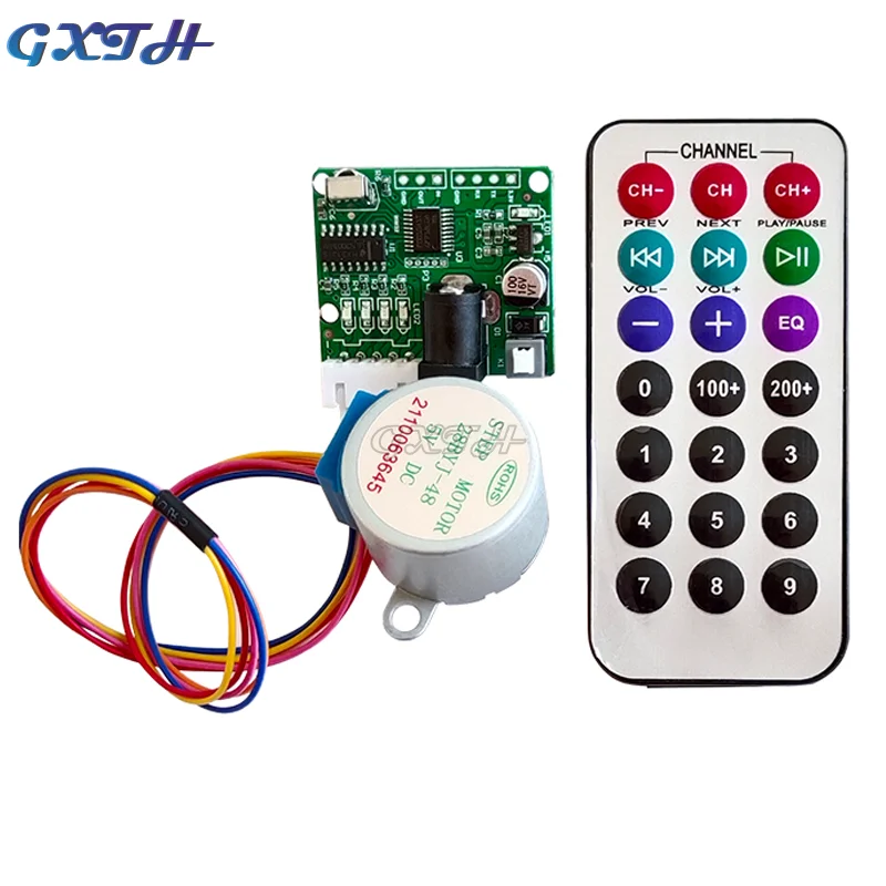 5V Infrared Remote Control ULN2003 Driver Board 28BYJ48 Five-wire Four-phase Stepper Motor Driver Controller Slide Screen Set