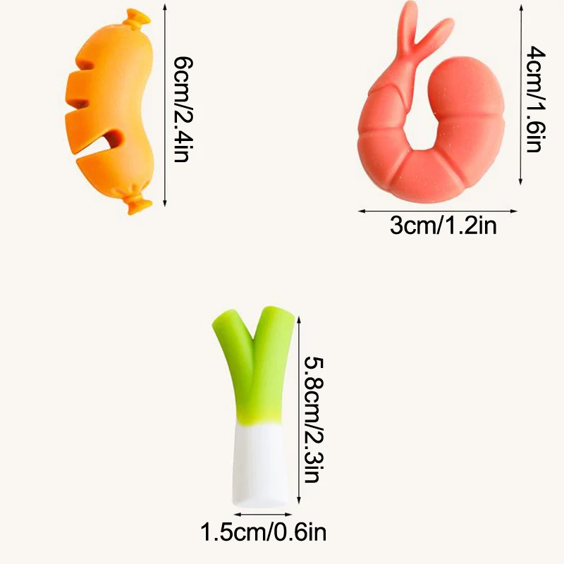 Silicone Shrimp Sausage Pot Lid Lifting Anti Overflow Device Anti Overflow Pot Lid Clip Chopsticks Rack Practical Kitchen Tool