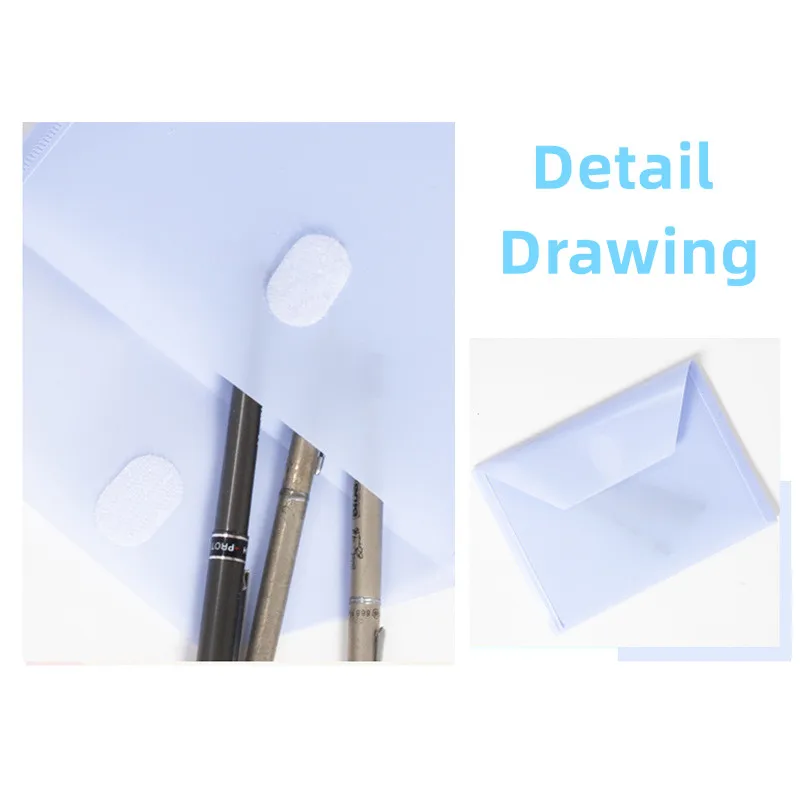 10PCS 19x14CM Colored Large Capacity File Bag for Student Storage Supplies File Organizer