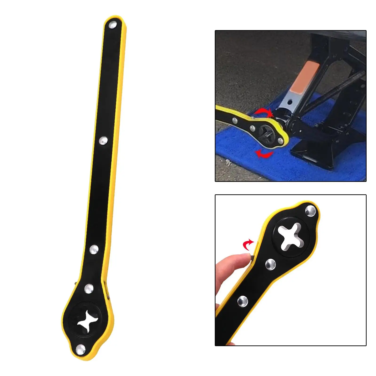 Auto Ratchet Handle Wrench Multifunctional for Tire Wheel SUV