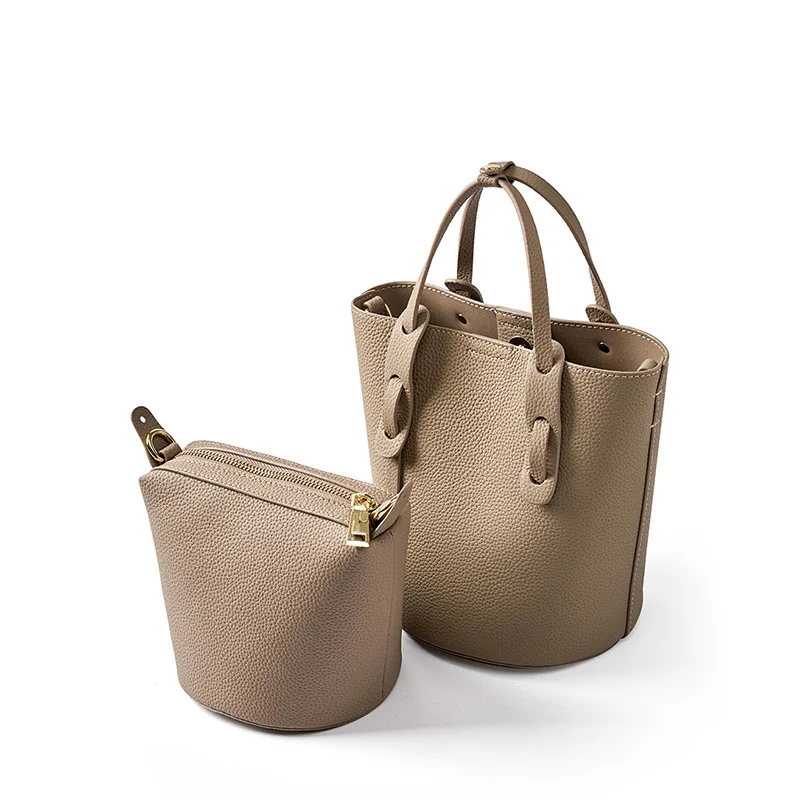 Mini Bucket Bags For Women Genuine Leather Luxury Tote Bag Handbag Ladies Cowhide Shoulder Crossbody Bags Purses And Handbags