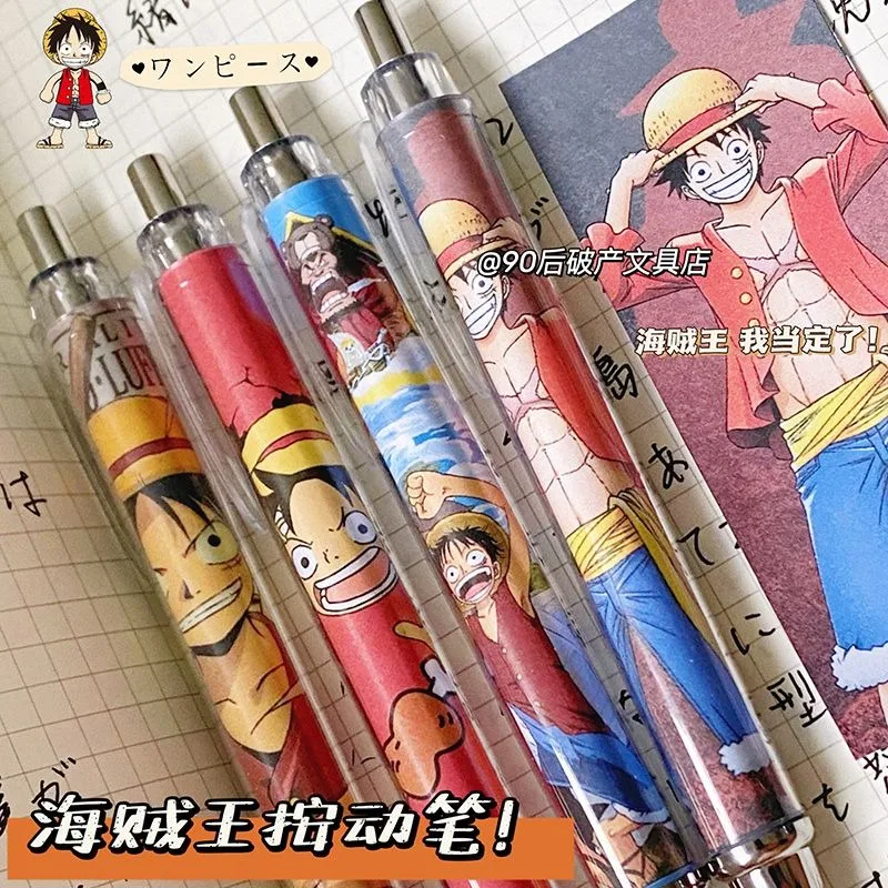 

Anime One Piece Luffy Peripheral Cute High-looking Student 0.5 Black Signature Pen Writing Smooth Quick-drying Neutral Press Pen