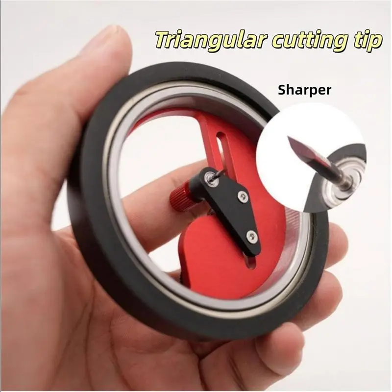 2025 Hot Style Triangular Blade Stepless Circular Cutter(1-25Mm)-Rotary Round Cutting Tool For DIY Paper, Craft Material Applica
