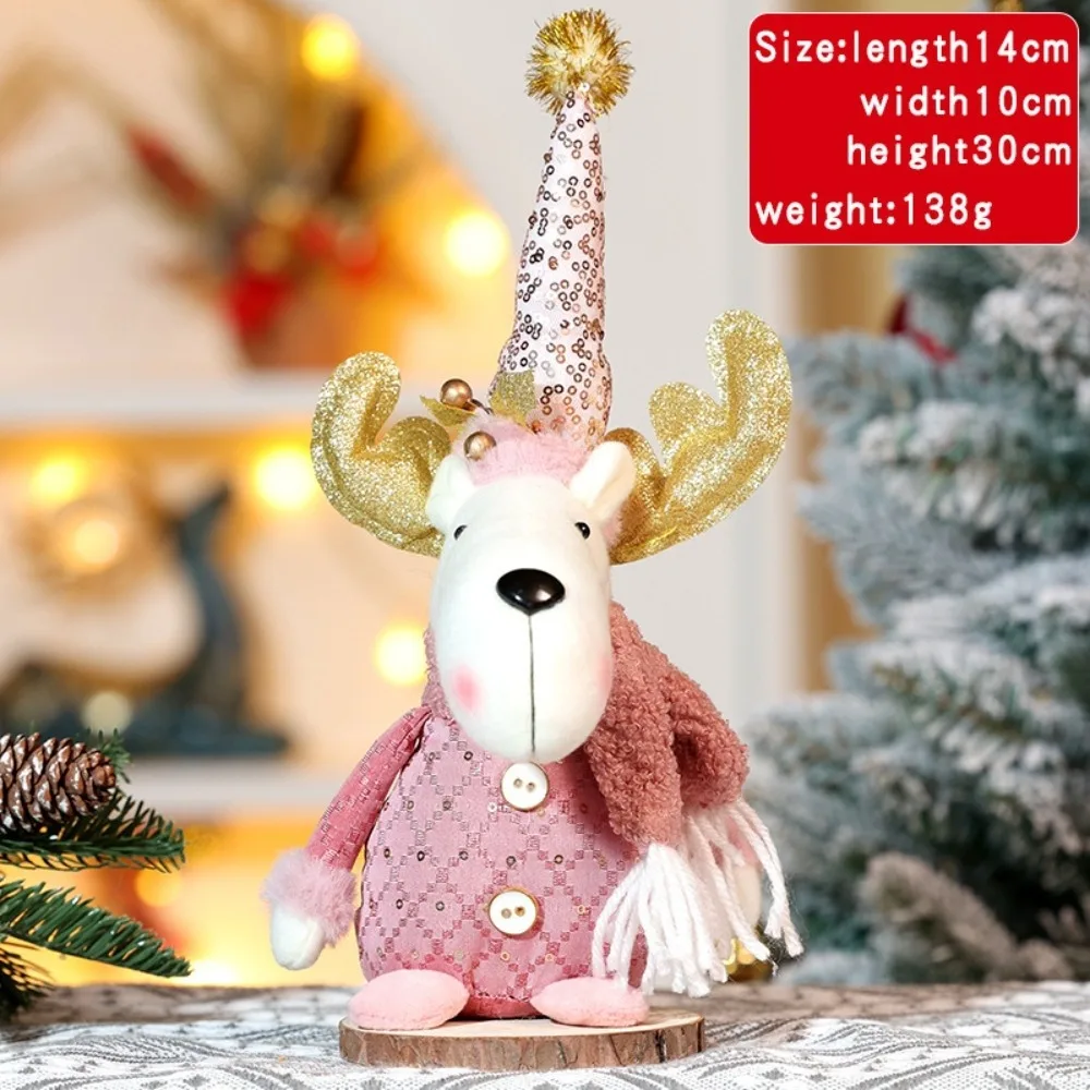 

New Christmas Snowman Telescopic Window Scene Christmas Decoration Merry Christma Gift Knitted Elk Home Decoration