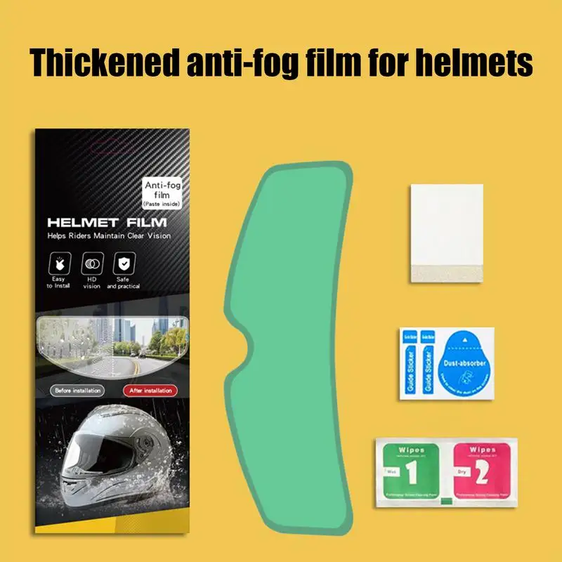 Motorrad Helm Visier Film Anti Nebel Klar Anti-Fog Einsatz Aufkleber Visier Objektiv Wetterfeste Helm Objektiv Aufkleber Visier Film