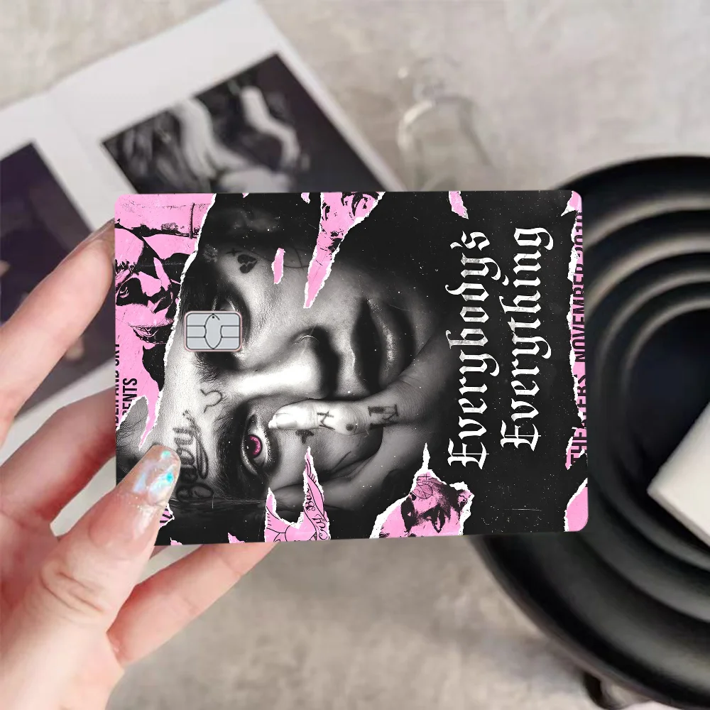 الهيب هوب مغني الراب L-Lil P-Peep 100% رائجة البيع أمين الائتمان الخصم البنك بطاقة حافلة بطاقة فيلم الجلد ملصق