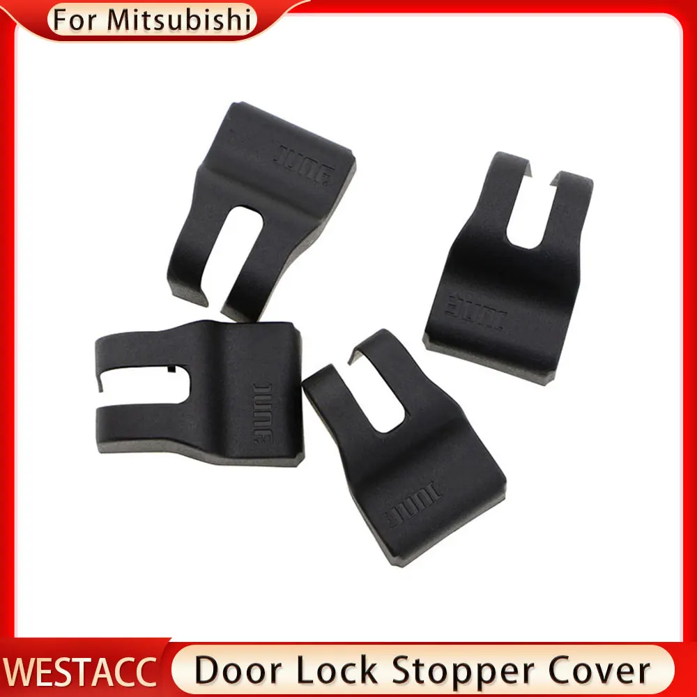 4Pcs/set ABS Car Door Lock Cover Stopper Cover Trim Sticker for Mitsubishi Lancer EX ASX Outlander Sport Protection Accessories