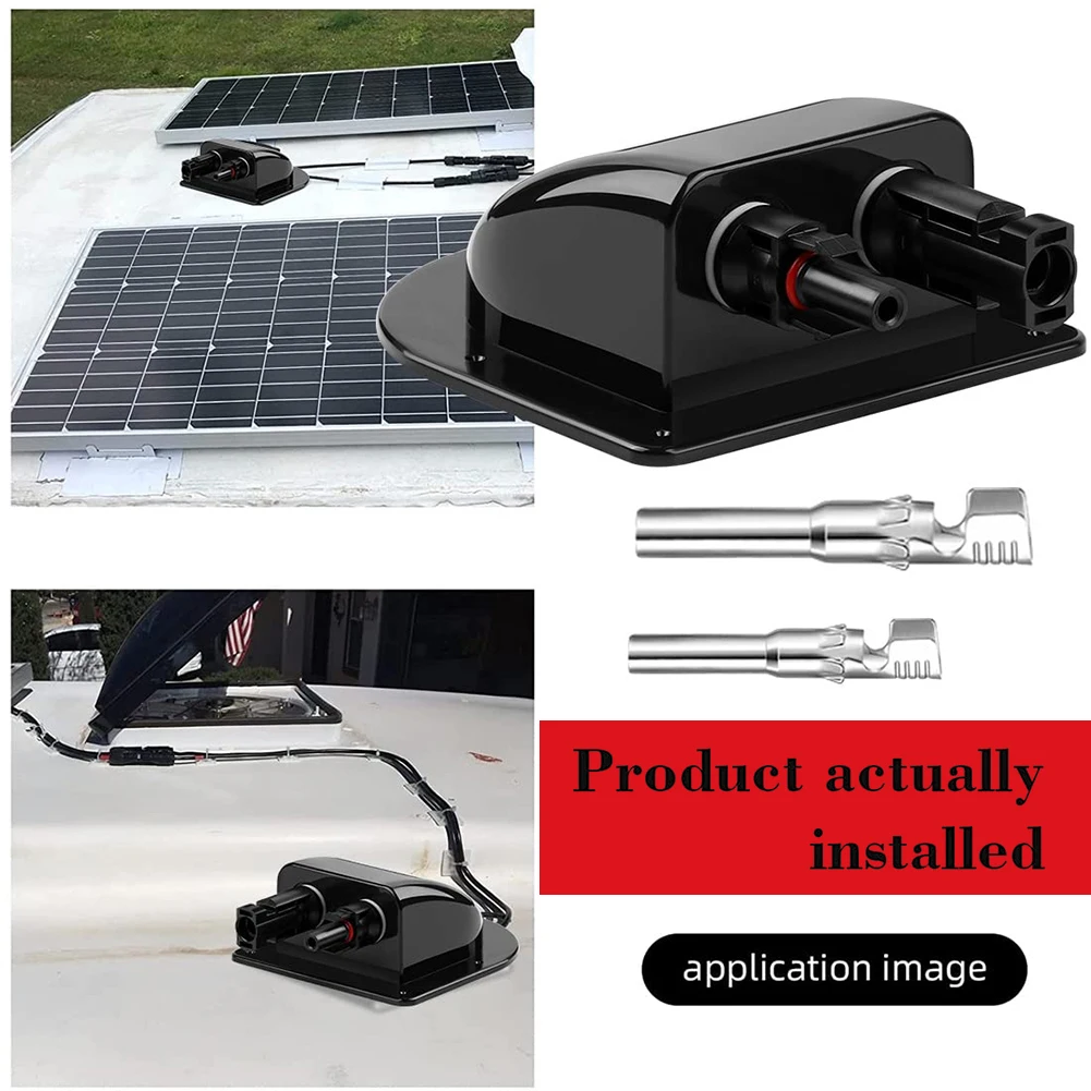 ABS Solar Panel Cable Entry Junction Box Weatherproof 2-6mm² Dual Input Connector For RV For Caravan Boat Yacht Photovoltaic Mou