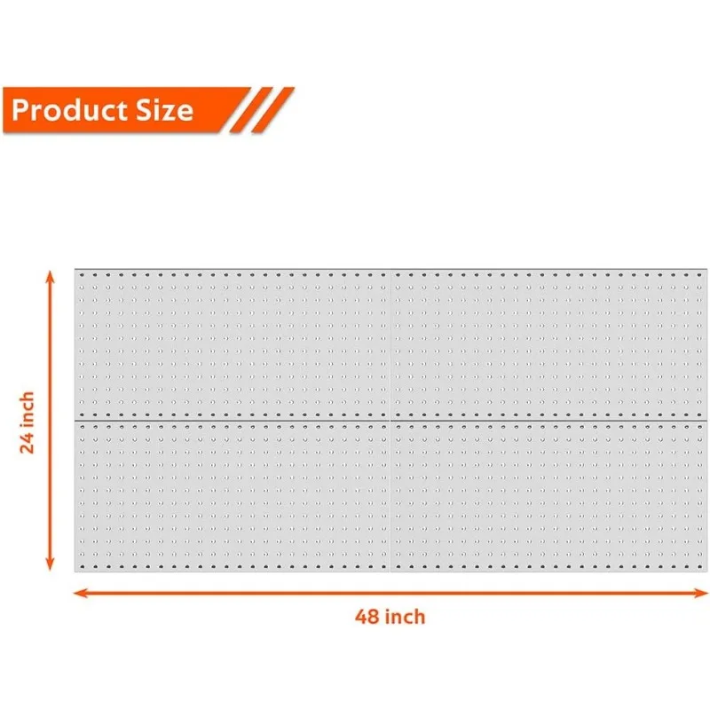 Paneles de pared de tablero de Metal de 4 piezas, tableros de clavijas para almacenamiento de herramientas de garaje