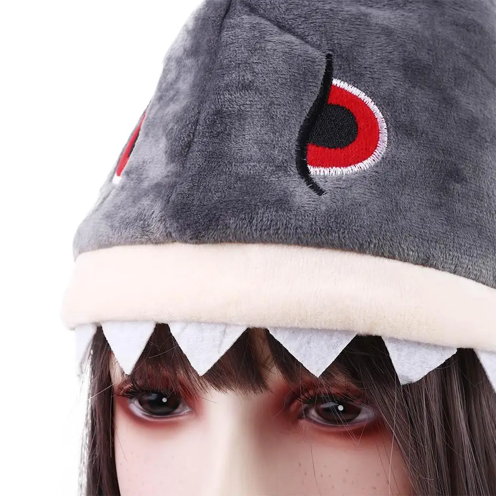 Costume en peluche, couvre-chef, événement de jeu pour hommes et femmes, chapeau de Performance, chapeau d'animal, chapeau de requin Cosplay, casquette de requin en peluche